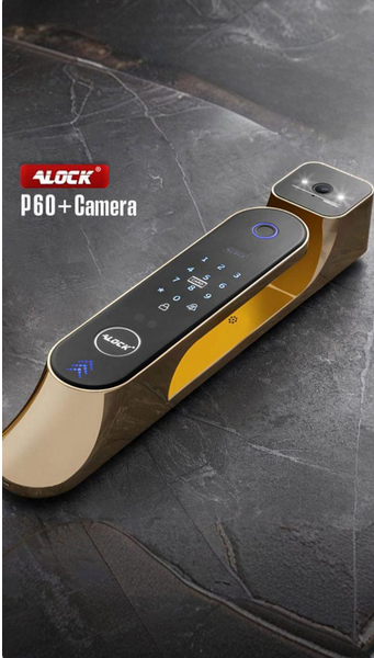 دستگیره چشمی دار و قفل اثر انگشتی دیجیتال ALOCK مدل P60+ Camera G